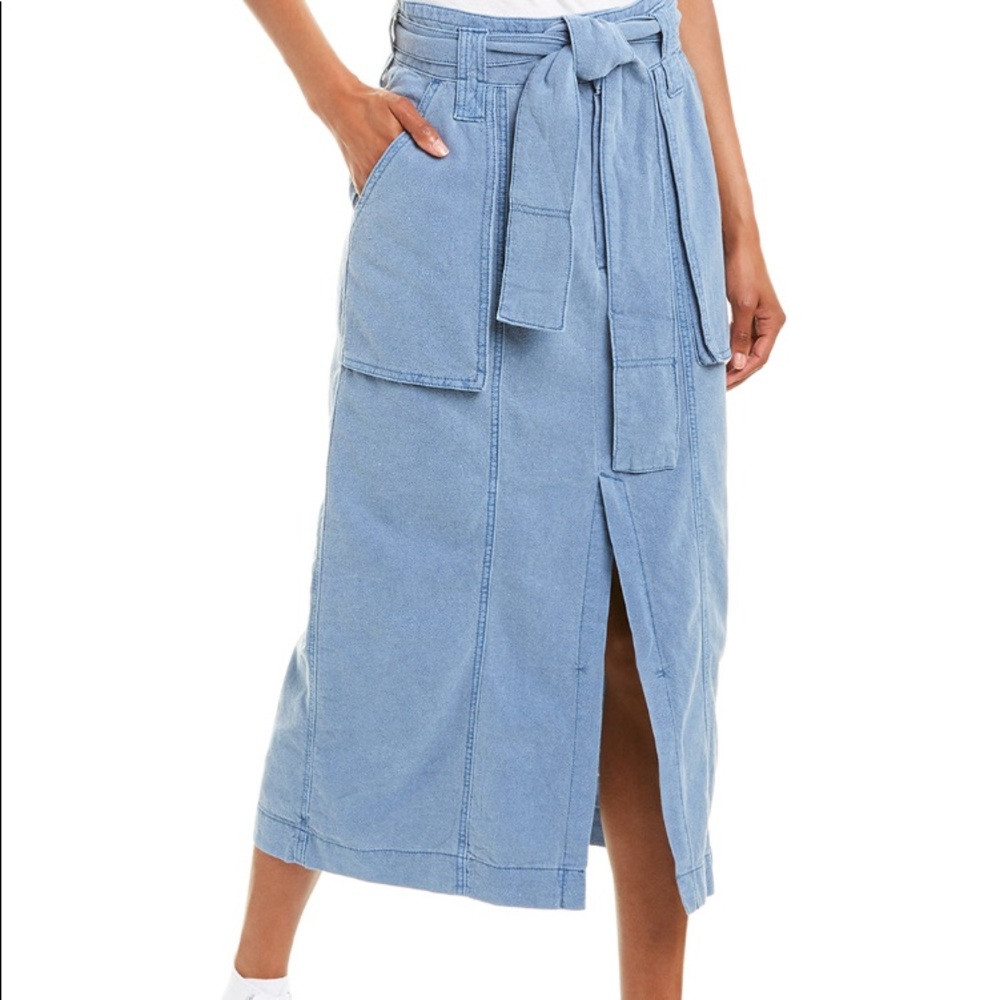 Free People CATCHING FEELINGS Linen Blend Skirt NWT